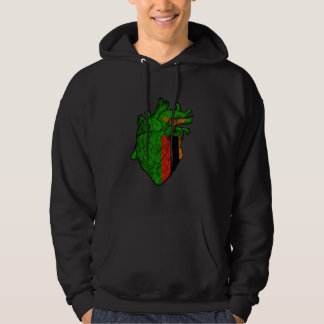 Sudadera Bandera zambiana Orgullo zambiano Corazón de Zambi