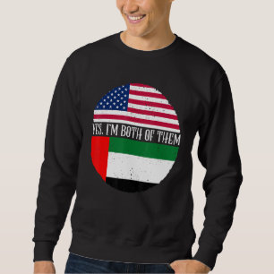 Sudadera Banderas Antiguas de EE. UU. Y Emiratos Árabes Uni