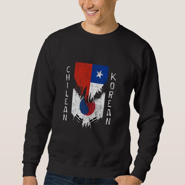 Sudadera Banderas chilenas coreanas arrancaron en Chile Cor (Anverso)