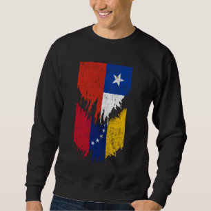 Sudadera Banderas chilenas venezolanas arrancaron en Chile 