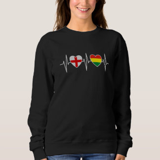 Sudadera Banderas De Bandera De Inglaterra Y Bolivia