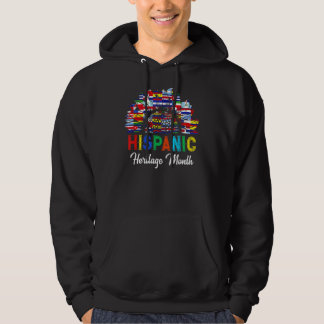 Sudadera Banderas de decoración del Mes del Patrimonio Hisp