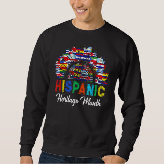 Sudadera Banderas de decoración del Mes del Patrimonio Hisp