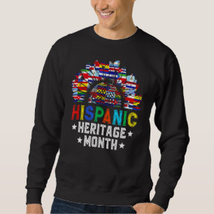 Sudadera Banderas de decoración del Mes del Patrimonio Hisp