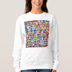 Sudadera Banderas de la nación de todos los países del mund