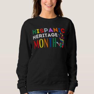 Sudadera Banderas de mano del mes de la herencia hispana or
