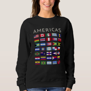 Sudadera Banderas de países de América Banderas nacionales 