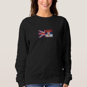 Sudadera Banderas de Serbia del Reino Unido - Serbio Britán