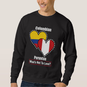 Sudadera Banderas Del Corazón Colombiano Peruano Qué No Ama
