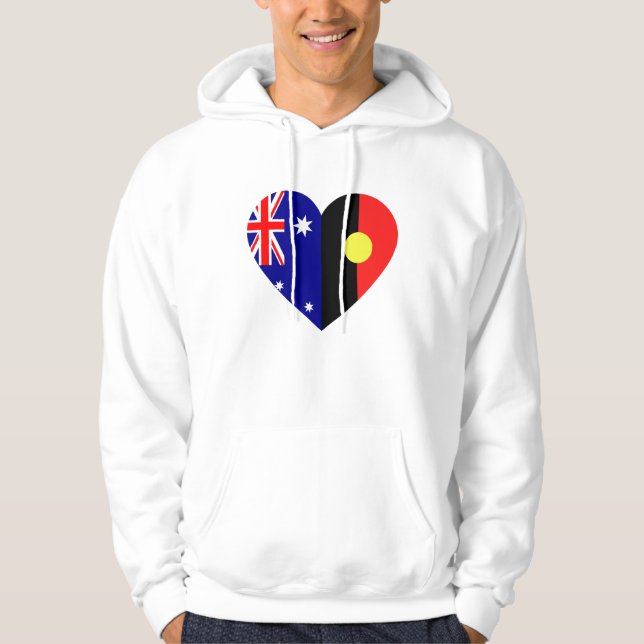 Sudadera Banderas del corazón de los aborígenes australiano (Anverso)