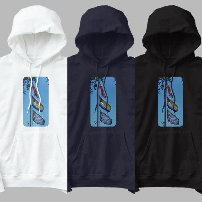 Sudadera Banderas del Orgullo de EEUU Rainbow Peace Bear Br (Subido por el creador)