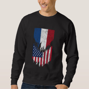 Sudadera Banderas estadounidenses holandesas destrozadas Pa