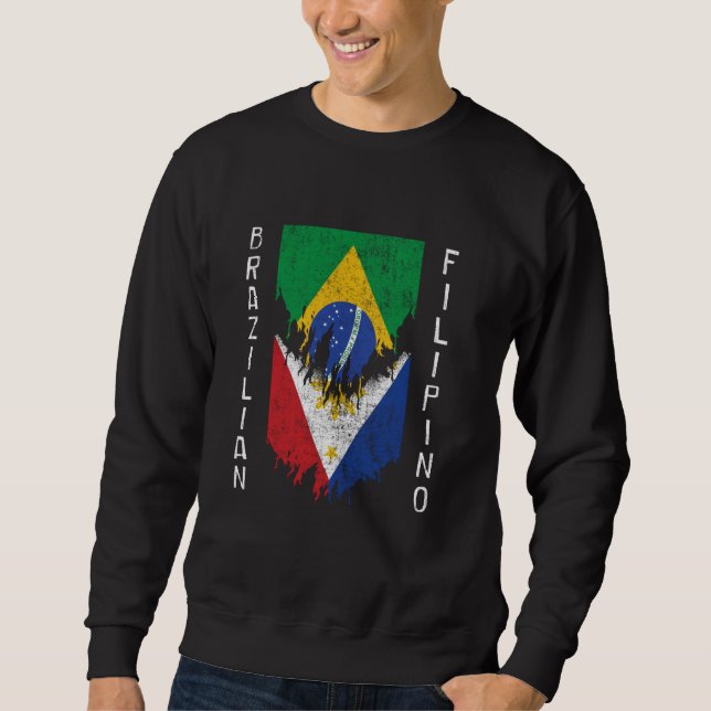 Sudadera Banderas filipinas brasileñas rotas con Philip en  (Anverso)