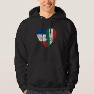 Sudadera Banderas húngaras francesas Corazón  Francia Hungr