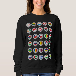 Sudadera Banderas Internacionales Mundiales de los Países d