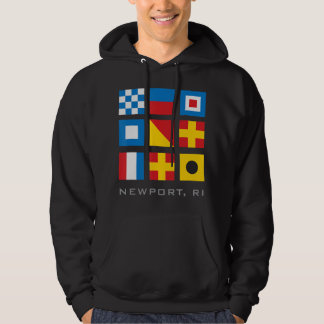 Sudadera Banderas Náuticas De La Isla Ri Rhode De Newport