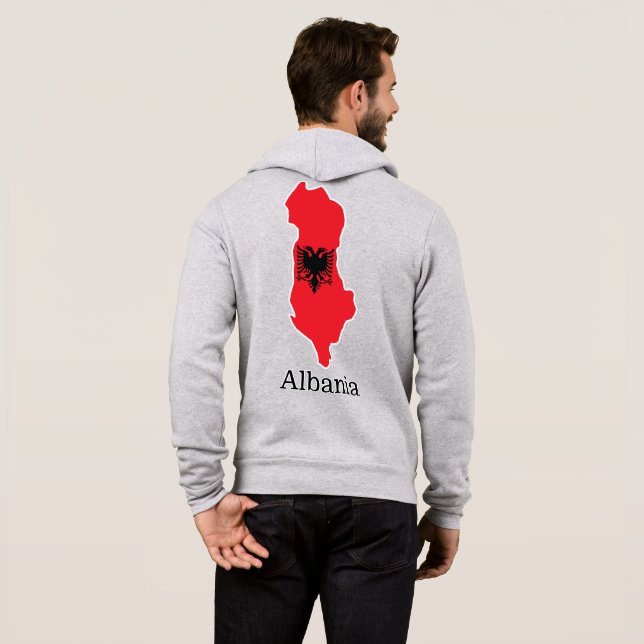 Sudadera Banderas y países Albania (Reverso completo)