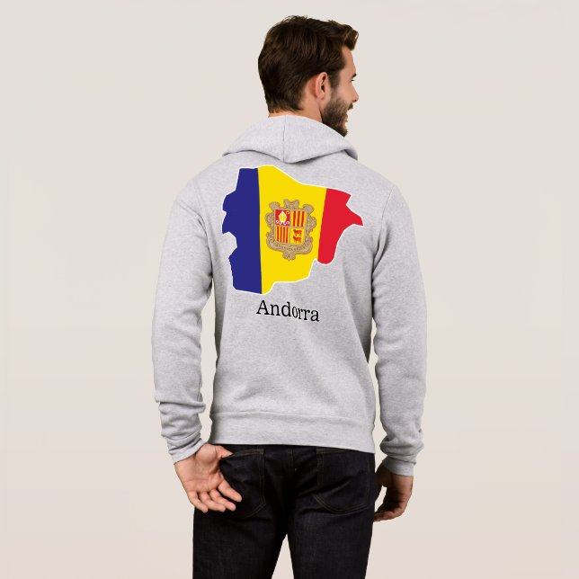 Sudadera Banderas y países Andorra (Reverso completo)
