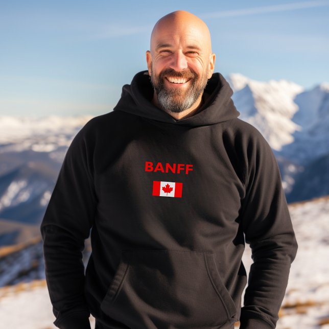 Sudadera Banff Canadá Bandera Canadiense Color oscuro (Subido por el creador)