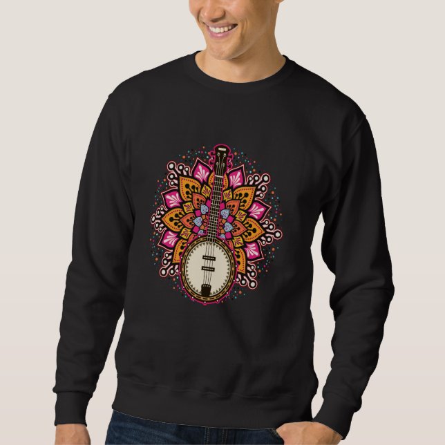 Sudadera Banjo Mandala Música Género Música Country B (Anverso)