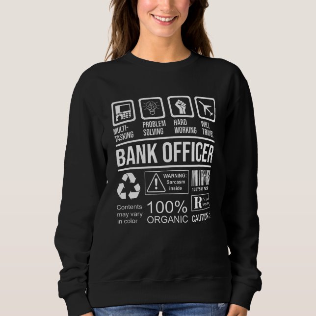 Sudadera Bank Officer Limited Edition Banker Bank Clerk Fin (Anverso)