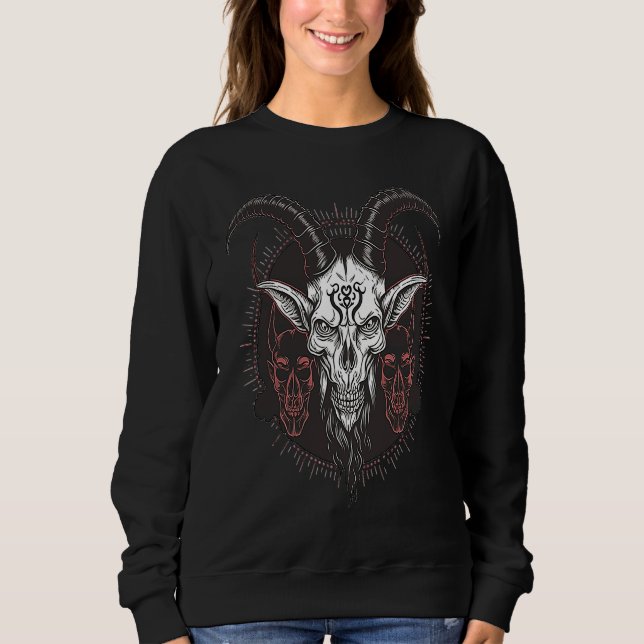 Sudadera Baphomet Evil  Occult Devil Head (Anverso)