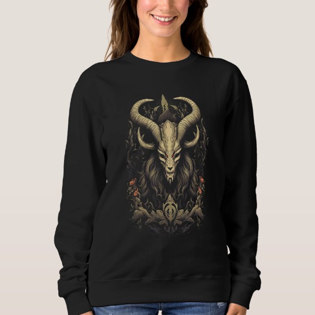 Sudadera Baphomet Goat Head Satanic Witchcraft Occult Graph (Anverso)