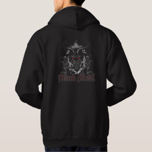 Sudadera Baphomet Pentagram Negro Metalizado