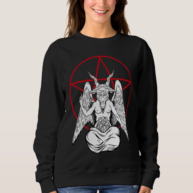 Sudadera Baphomet Praying Demon  Satanic Lucifer Beelzebub (Anverso)