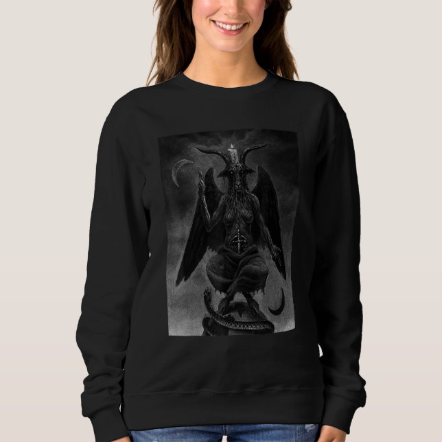 Sudadera Baphomet Satanic Satan Cabra 666 Occult Pagan (Anverso)