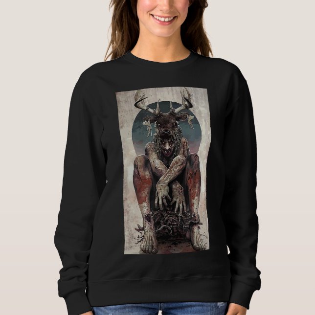 Sudadera Baphomet Satanist Goat Satanic Oscuro Mal 666 (Anverso)