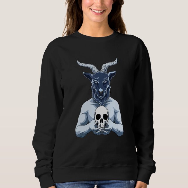 Sudadera Baphomet Y Skull (Anverso)
