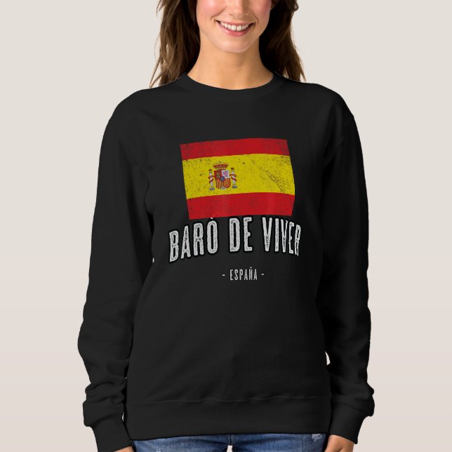 Sudadera Bar De Viver España Es Bandera Ciudad Bandera Ropa (Anverso)