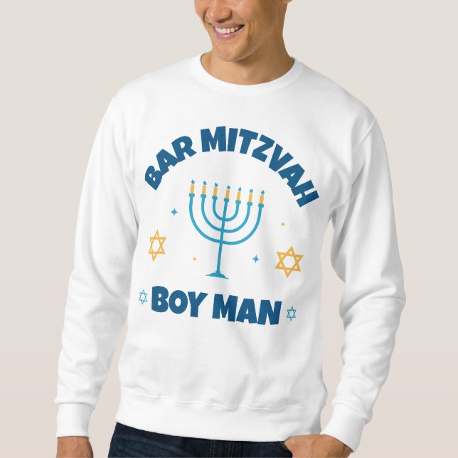 Sudadera Bar Mitzvah Estrella moderna de David (Anverso)