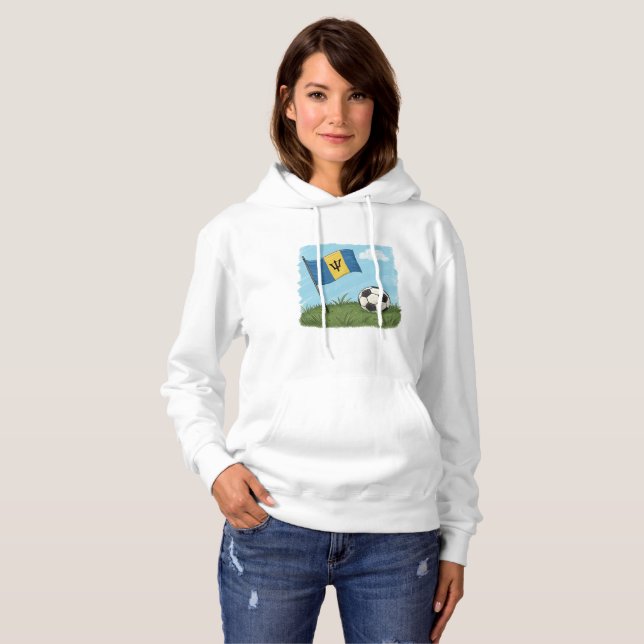 Sudadera Barbados flag and soccer ball (Anverso completo)