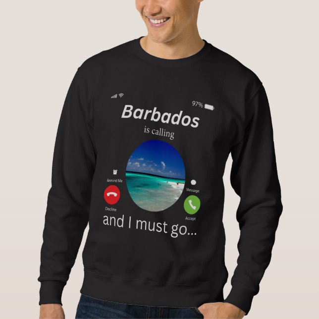 Sudadera Barbados Is Calling And I Must Go Barbados  1 (Anverso)
