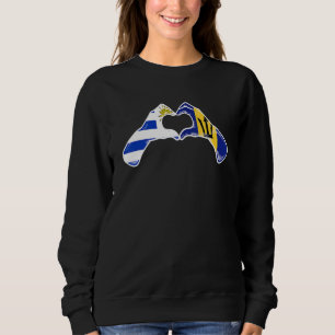 Sudadera Barbados Uruguay Bandera Barbadense Uruguayo Coraz