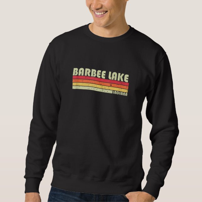 Sudadera Barbee Lake Indiana Divertido Camping (Anverso)
