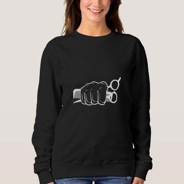 Sudadera Barber Fist Hipster (Anverso)