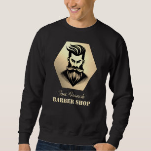 Sudadera Barbería Profesional negro y dorado