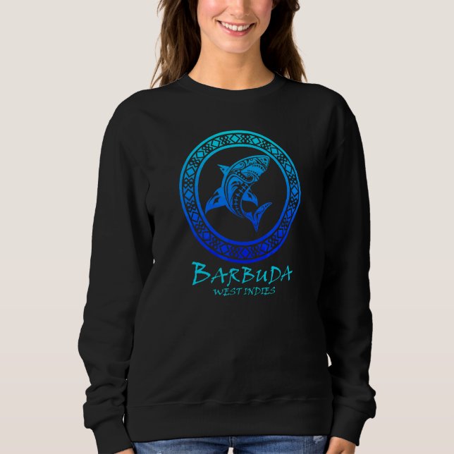 Sudadera Barbuda: Vacaciones de tiburón tribal de las India (Anverso)