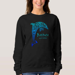 Sudadera Barbuda West Indies Vintage Retro Delfín Tribal V