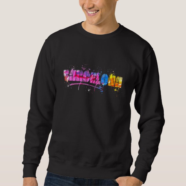 Sudadera Barcelona Cityscape Souvenir Barcelona Skyline (Anverso)