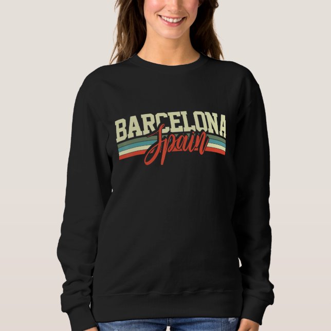Sudadera Barcelona España Retro (Anverso)