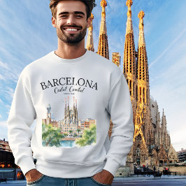 Sudadera Barcelona Landscape – Iconic Cathedral & City 