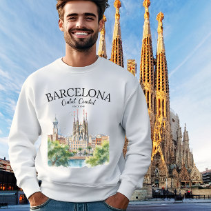 Sudadera Barcelona Landscape – Iconic Cathedral & City 