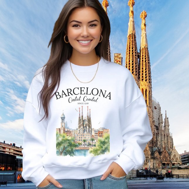 Sudadera Barcelona Landscape – Iconic Cathedral & City  (Subido por el creador)