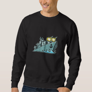 Sudadera Barco de guerra de aviones de combate Barco de gue