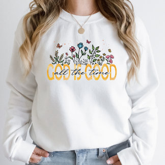 Sudadera Barco de la camiseta cristiana de la camiseta flor