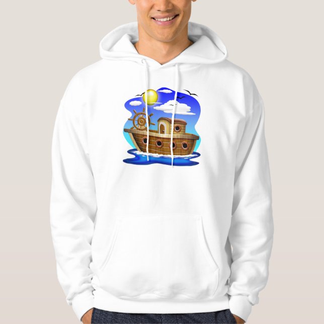 Sudadera Barco de Pesca de Dibujos Animados (Anverso)